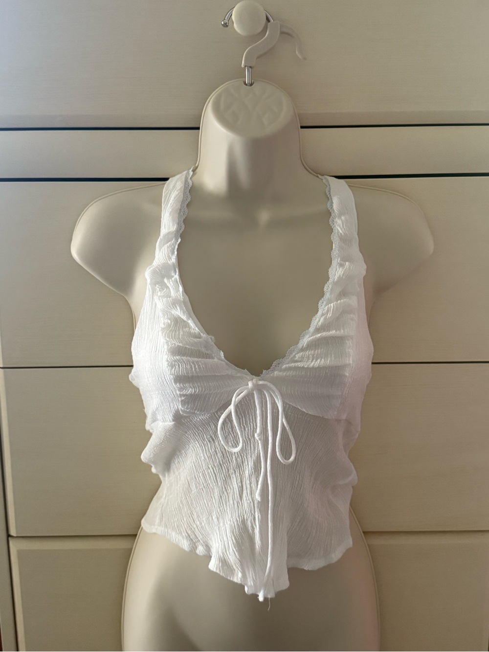 PACSUN White Tie-Front Tank Top